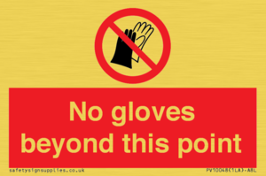 No gloves beyond this point